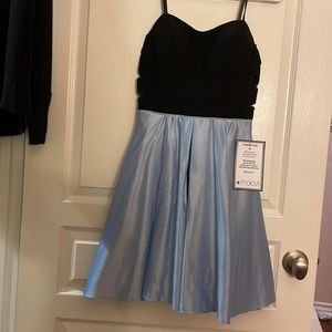 Pastel Blue & Black Party Dress, Blondie nites by Stacy Sklar, Size 3, NWT